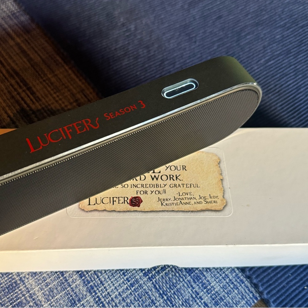 LUCIFER season 3 wrap gift- bluetooth wireless speaker
